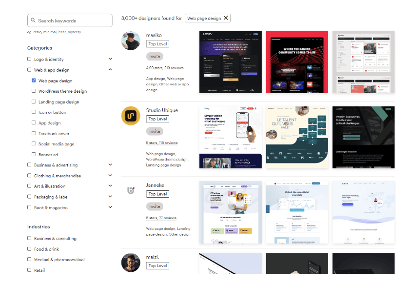 Crowdsourcing Model for 99designs